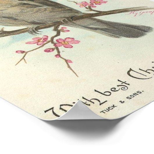 Vintage-kerstmest Poster (Hoek)