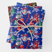 Vintage Kerstmis 1950 Inpakpapier Vel (In situ)