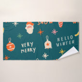 Vintage Kerstmis 2020: Sierpatroon Badhanddoek (Badhanddoek)
