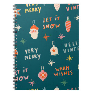 Vintage Kerstmis 2020: Sierpatroon Notitieboek