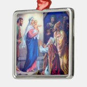 Vintage Kerstmis 2 Metalen Ornament (Links)