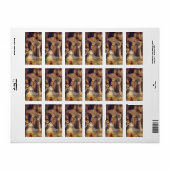 Vintage kerstmis, 3 herders en Jezus Etiket (Full Sheet)