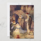 Vintage kerstmis, 3 herders en Jezus Kaart (Voorkant)