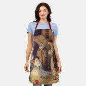 Vintage kerstmis, 3 herders en Jezus Schort (Gedragen)