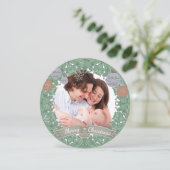 Vintage kerstmis - Aangepaste foto Feestdagenkaart (Staand voorkant)