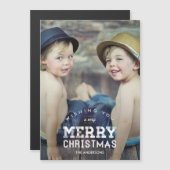 Vintage Kerstmis Aangepaste foto Thin Magnetic Car (Voorkant / Achterkant)