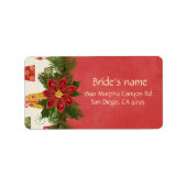 Vintage Kerstmis adreslabel Etiket (Voorkant)