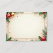 Vintage Kerstmis Advieskaart (Achterkant)