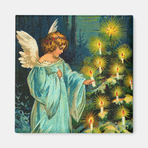 Vintage Kerstmis Angel Magnet