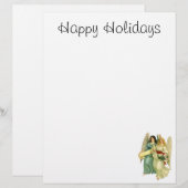 Vintage Kerstmis, Angelic Victoriaans Angels (Voorkant / Achterkant)