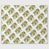 Vintage Kerstmis, Angelic Victoriaans Angels Cadeaupapier (Vlak)