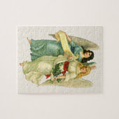 Vintage Kerstmis, Angelic Victoriaans Angels Legpuzzel (Horizontaal)