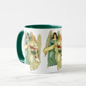 Vintage Kerstmis, Angelic Victoriaans Angels Mok (Voorkant links)