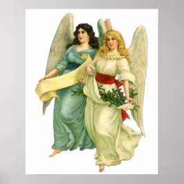 Vintage Kerstmis, Angelic Victoriaans Angels Poster