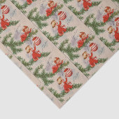 Vintage Kerstmis Angels betegeld partijweefsel Tissuepapier (Detail)