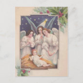 Vintage Kerstmis Angels Feestdagenkaart (Voorkant)