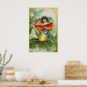 Vintage Kerstmis Angels Holiday poster (Keuken)
