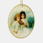 Vintage Kerstmis Angels Keramisch Ornament (Rechts)