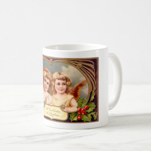 Vintage Kerstmis Angels Koffiemok (Voorkant rechts)