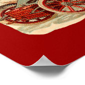 Vintage Kerstmis Antiek auto Poster (Hoek)