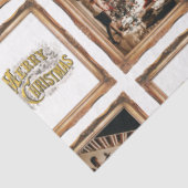 Vintage Kerstmis Antiek Lijst Foto Tissuepapier (Detail)