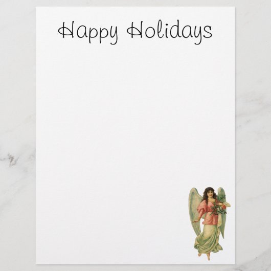 Vintage Kerstmis, Antiek Victoriaans Angel (Voorkant)