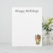 Vintage Kerstmis, Antiek Victoriaans Angel (Staand voorkant)