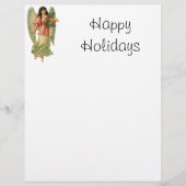 Vintage Kerstmis, Antiek Victoriaans Angel (Voorkant)