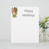 Vintage Kerstmis, Antiek Victoriaans Angel (Staand voorkant)