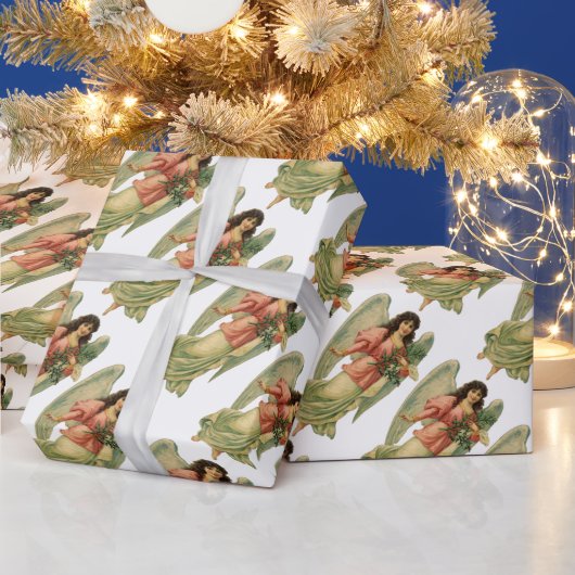 Vintage Kerstmis, Antiek Victoriaans Angel Cadeaupapier (Feestdagen)