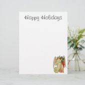 Vintage Kerstmis, Antiek Victoriaans Angel Die Cut (Staand voorkant)