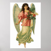 Vintage Kerstmis, Antiek Victoriaans Angel Poster (Voorkant)