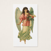 Vintage Kerstmis, Antiek Victoriaans Angel Visitekaartjes (Voorkant)
