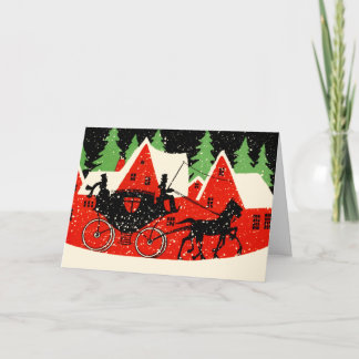 Vintage Kerstmis - Art Deco-Kaarten Feestdagen Kaart