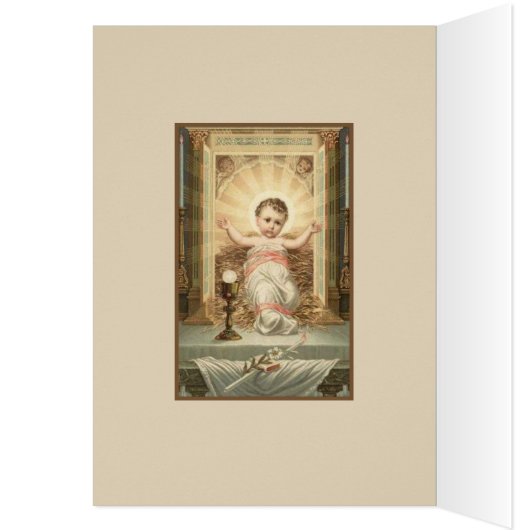 Vintage Kerstmis Baby Jesus Tabernacle Nun (Binnen (Links))