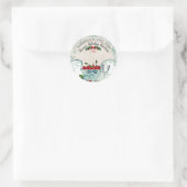 Vintage Kerstmis bakken traktaties gepersonaliseer Ronde Sticker (Tas)