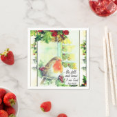 Vintage kerstmis "Be still and know" Bijbelversie Servet (Insitu)