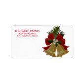 Vintage Kerstmis Bell Holiday Etiket (Voorkant)