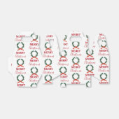 Vintage Kerstmis Berry Wreath Holiday Bedankdoosjes (Uitgevouwen)