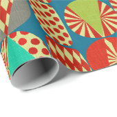 Vintage Kerstmis (blauw) Cadeaupapier (Rol Hoek)