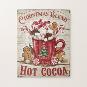 Vintage kerstmis Blend Hot Cocaca Legpuzzel