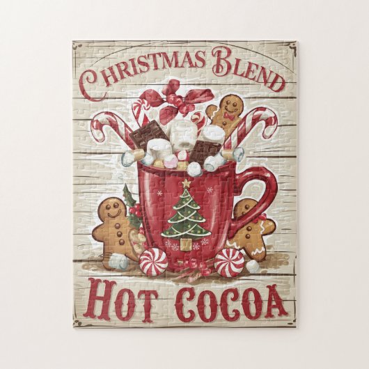 Vintage kerstmis Blend Hot Cocaca Legpuzzel (Verticaal)