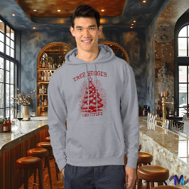 Vintage Kerstmis - Bourgondische Retro Halftoonboo Hoodie