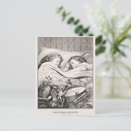 Vintage Kerstmis Briefkaart (Staand voorkant)