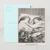 Vintage Kerstmis Briefkaart (Voorkant / Achterkant)