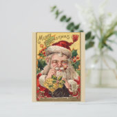 Vintage Kerstmis Briefkaart (Staand voorkant)
