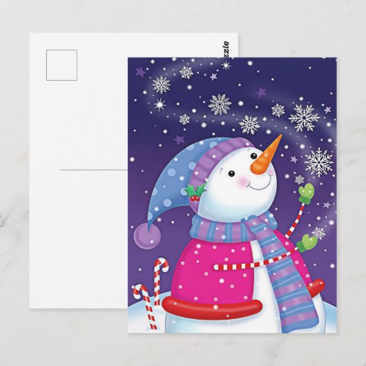 Vintage Kerstmis Briefkaart (Voorkant / Achterkant)