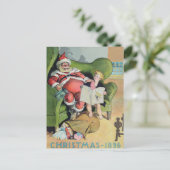 Vintage Kerstmis Briefkaart (Staand voorkant)