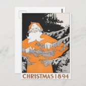 Vintage Kerstmis Briefkaart (Voorkant / Achterkant)