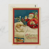 Vintage Kerstmis Briefkaart (Voorkant / Achterkant)